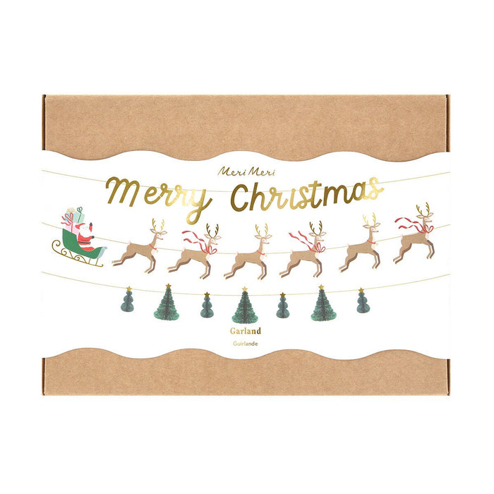 Meri Meri - Garland - Santa, Sleigh & Reindeer  - Packaging
