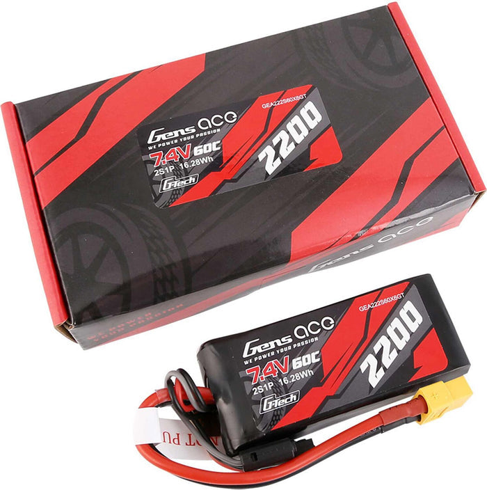 7.4V 2200mAh 2S 60C G-tech Smart Lipo Battery: XT60