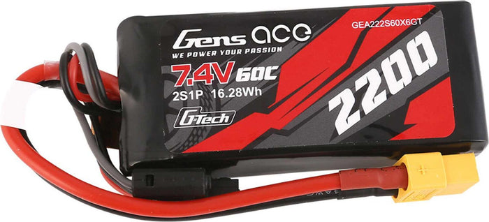 7.4V 2200mAh 2S 60C G-tech Smart Lipo Battery: XT60