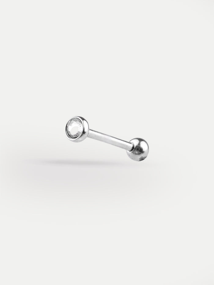Gem Ear Stud 18G | Clear-Image 1
