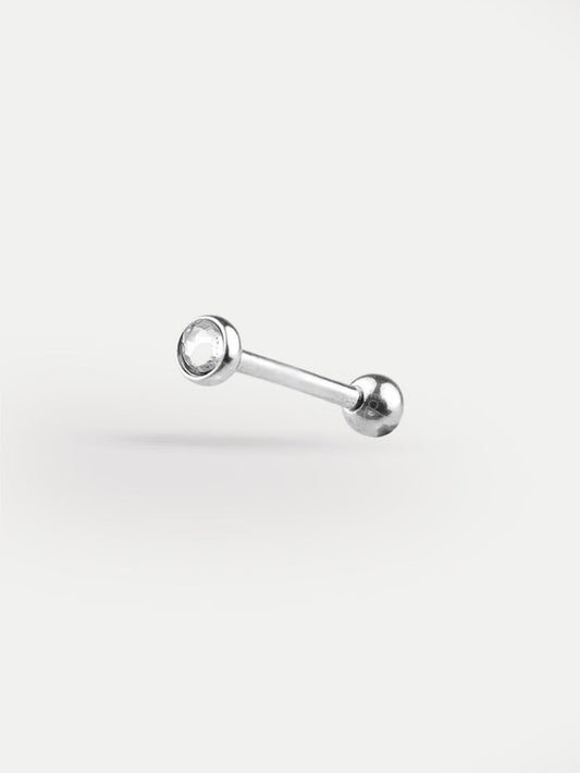 Gem Ear Stud 18G | Clear-Image 1