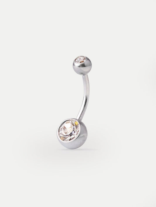 Gem Navel Barbell 14G | Clear-Image 1