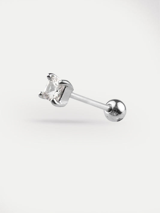 Gem Prong Set Ear Stud 18G | Clear-Image 1