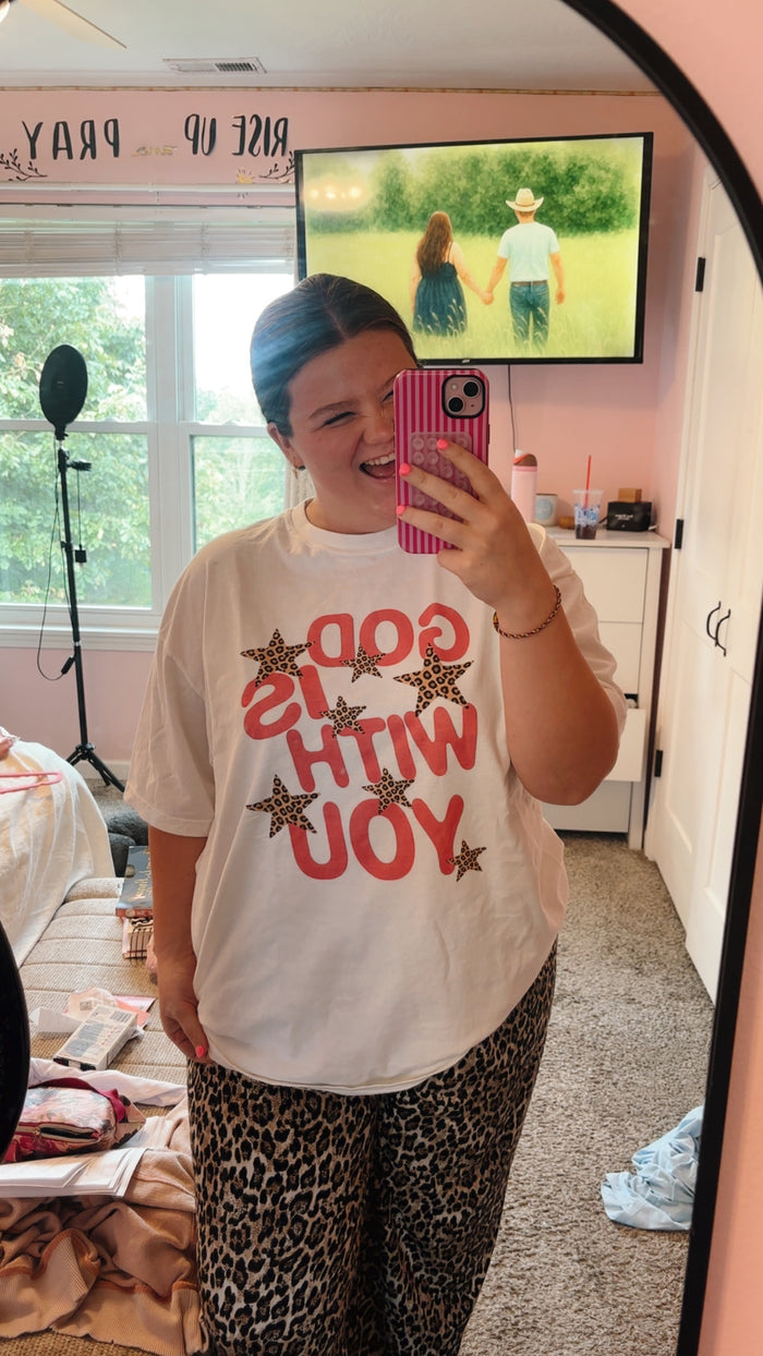 GOD IS WITH YOU | JESUS | Faith | White Tshirt