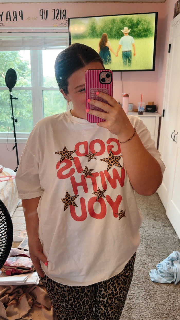 GOD IS WITH YOU | JESUS | Faith | White Tshirt