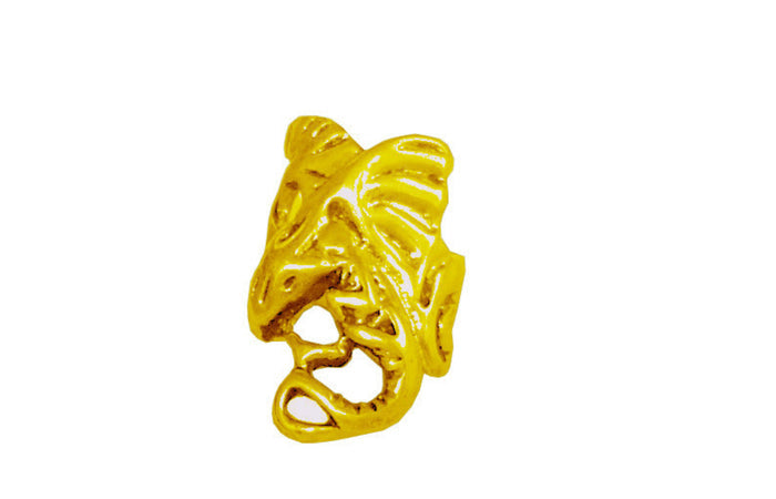 gold dragon ear cuff non piercing earring front view