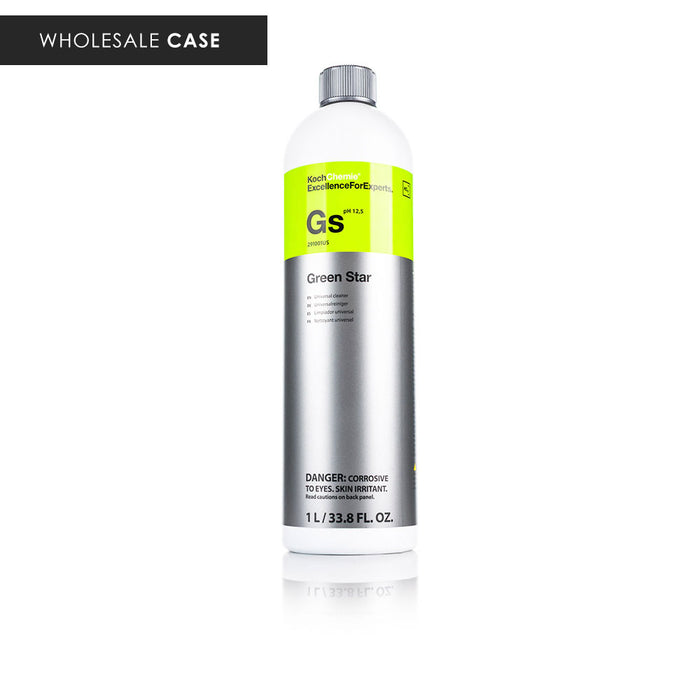 KochChemie Green Star 1 Liter bottle front view with the text "Wholesale Case" on a white background.