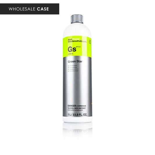 KochChemie Green Star 1 Liter bottle front view with the text "Wholesale Case" on a white background.