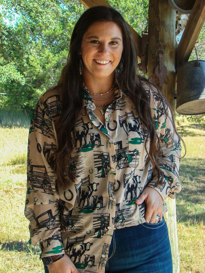Greener Pastures Button Up