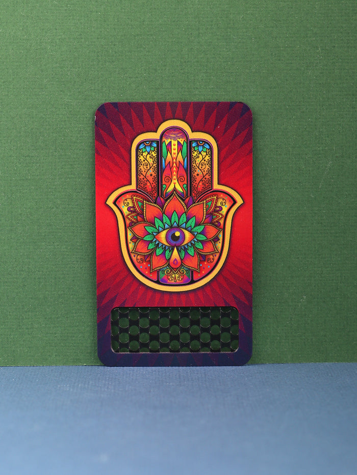 Grinder Card Nonstick | Hamsa Red-Image 1