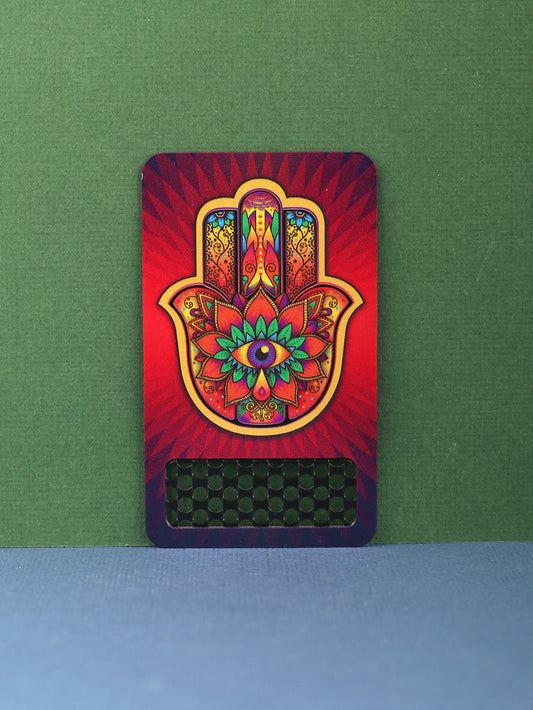 Grinder Card Nonstick | Hamsa Red-Image 1