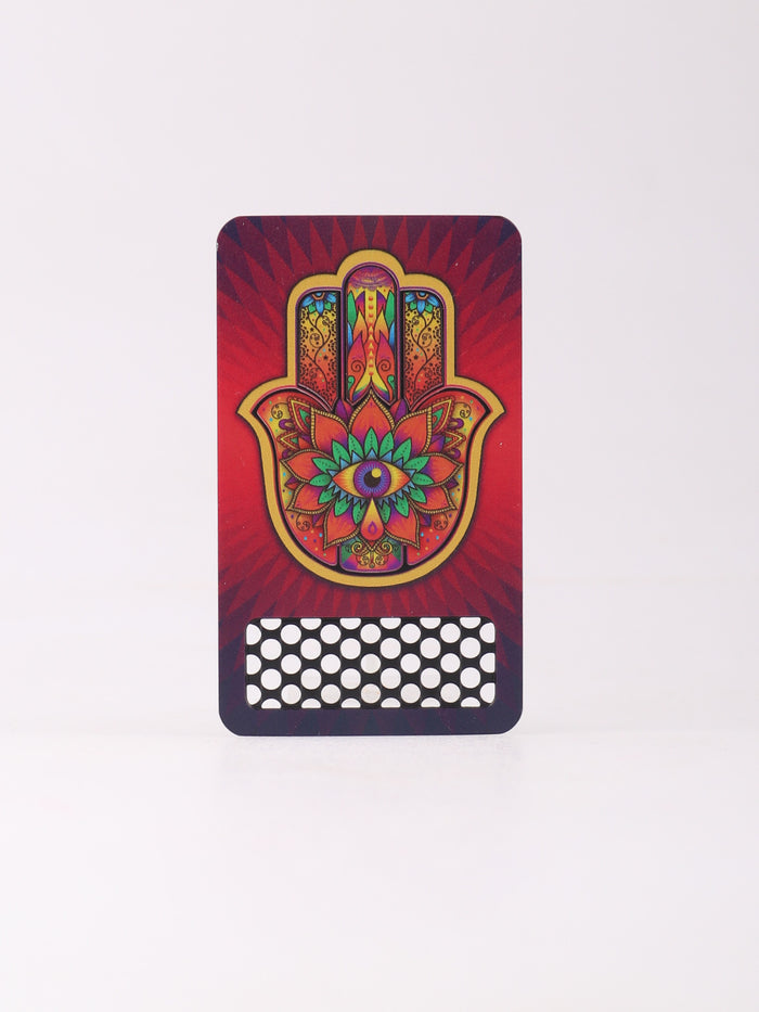 Grinder Card Nonstick | Hamsa Red-Image 2