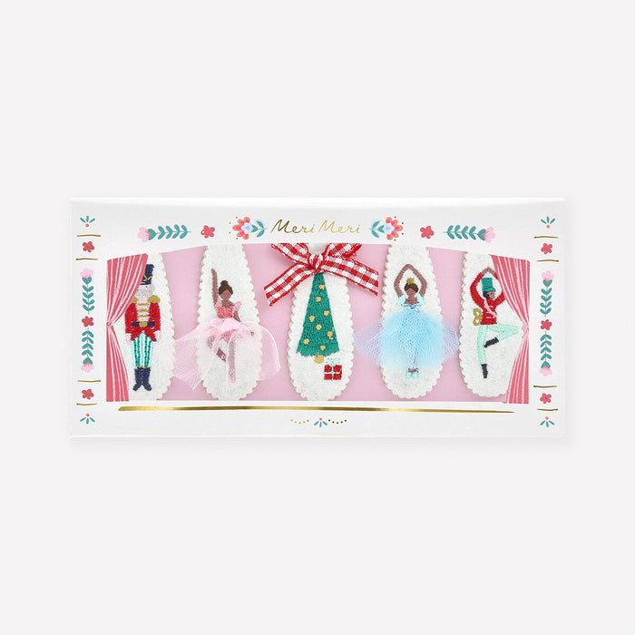 Meri Meri - Hair Clips - Embroidered Nutcracker