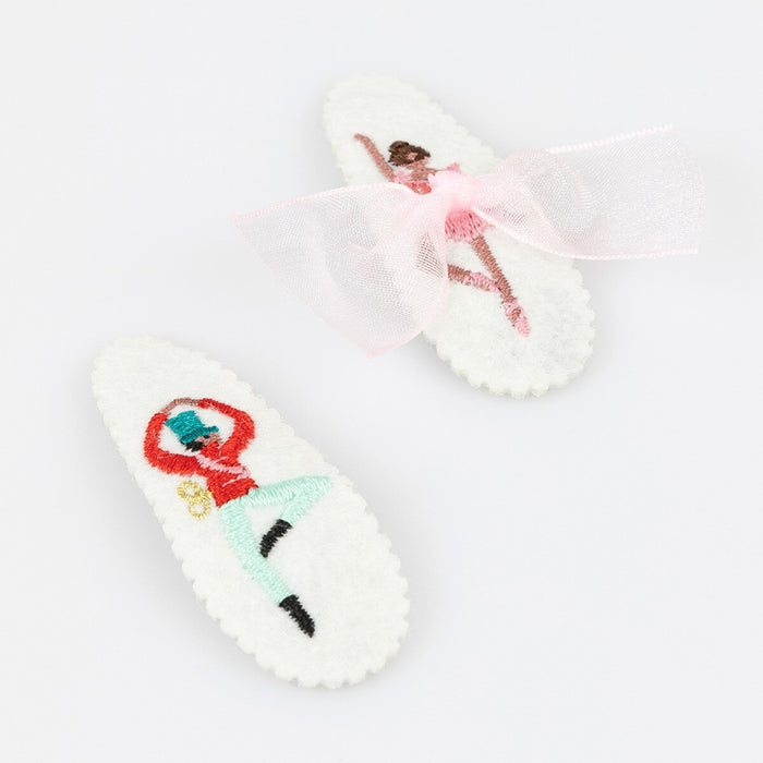Meri Meri - Hair Clips - Embroidered Nutcracker - Close Look 1