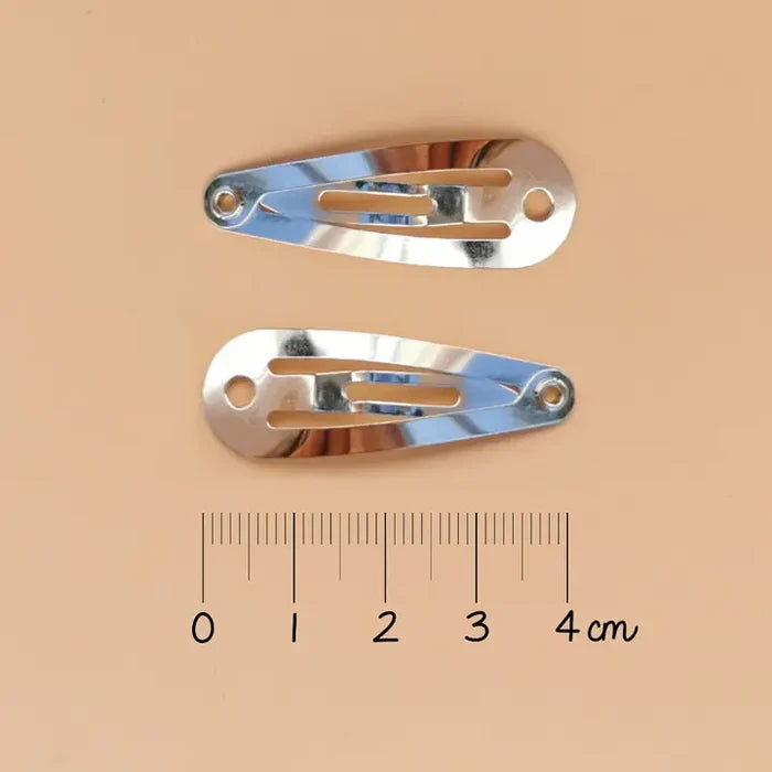 Hair Clips - Gold Glitter - Set Of 2 - Dimensions