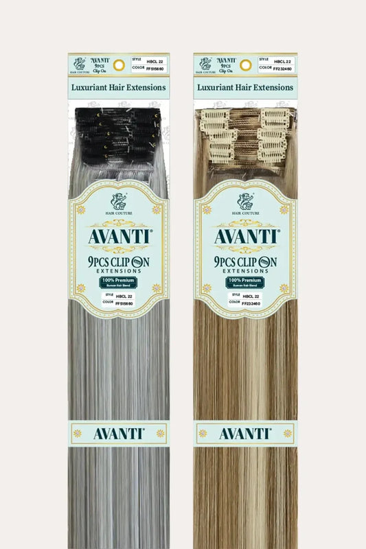 HAIR COUTURE - AVANTI HUMAN HAIR BLEND CLIP IN 9PC 18" HAIR COUTURE