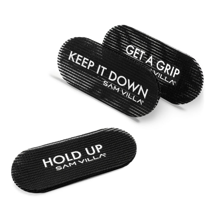 Sam Villa Hair Grips 3 Pack, professional no-crease velcro hair grips for fast and effective sectioning, secure control for all hair textures and lengths, ideal for highlighting, cutting, and styling, reusable and easy to sanitize, essential salon tool for stylists
