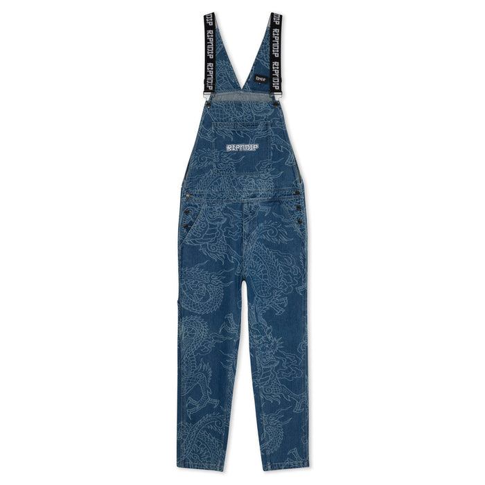RIPNDIP Haku Denim Overalls (Dark Wash)