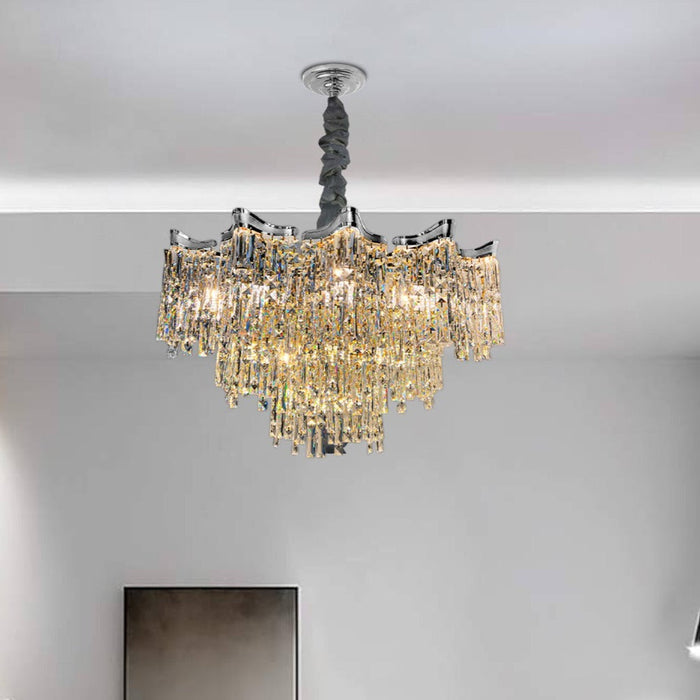 Hanging Crystal Chandeliers for Living Room Lighting Luxury ~5005