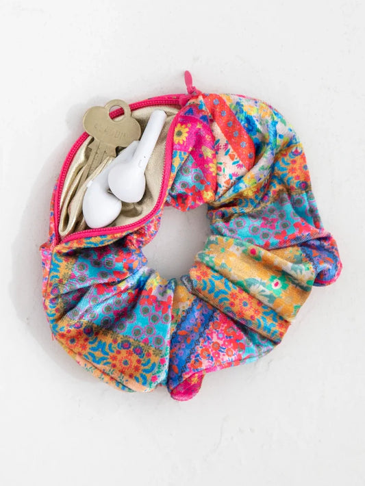 Hideaway Scrunchie - Folk Flower Patchwork-view 1