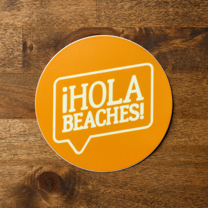hola beaches sew bonita sticker
