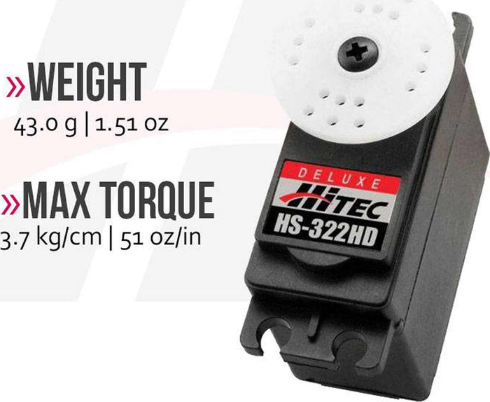HS-322HD Standard Analog Karbonite Gear Aircraft Servo