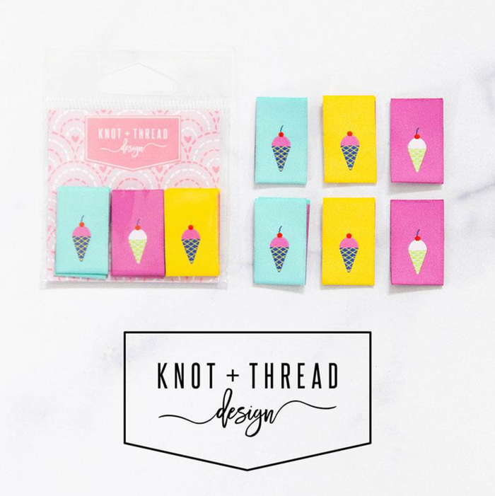 Ice Cream Cones- Sew in Labels