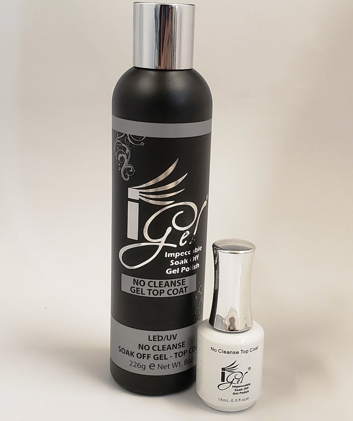 Igel Impeccable Soak off Gel - NO CLEANSE GEL TOP COAT - Choose Size