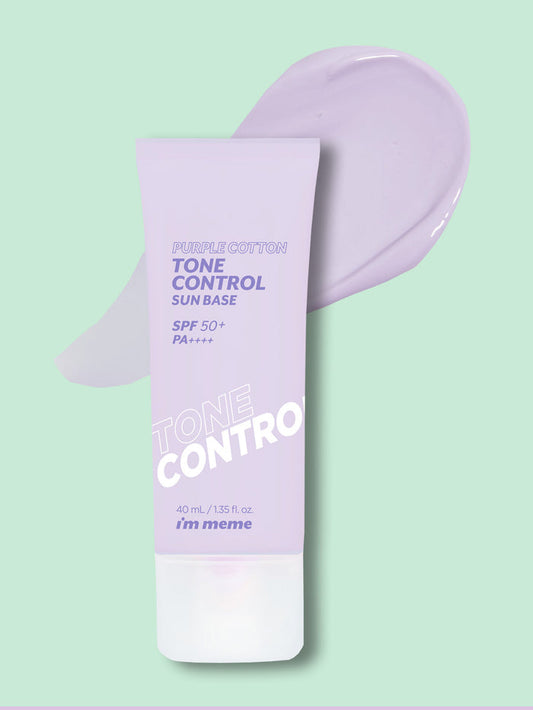 I'M MEME PURPLE COTTON TONE CONTROL SUN BASE | One Colour-Image 1