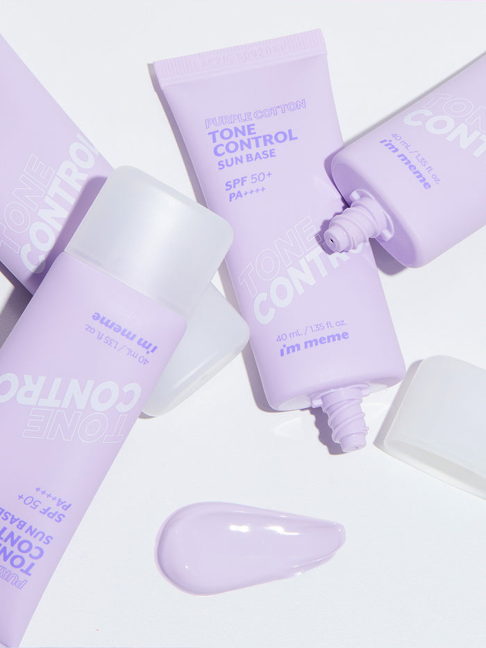 I'M MEME PURPLE COTTON TONE CONTROL SUN BASE | One Colour-Image 4