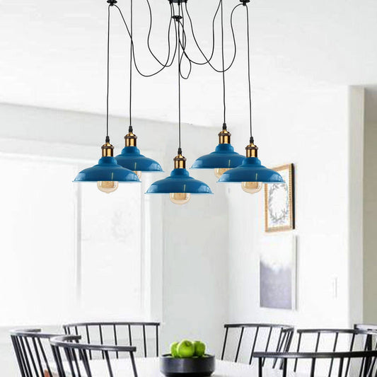 Industrial Spider Adjustable Multi Arm Pendant Light 5-Light E27~3399