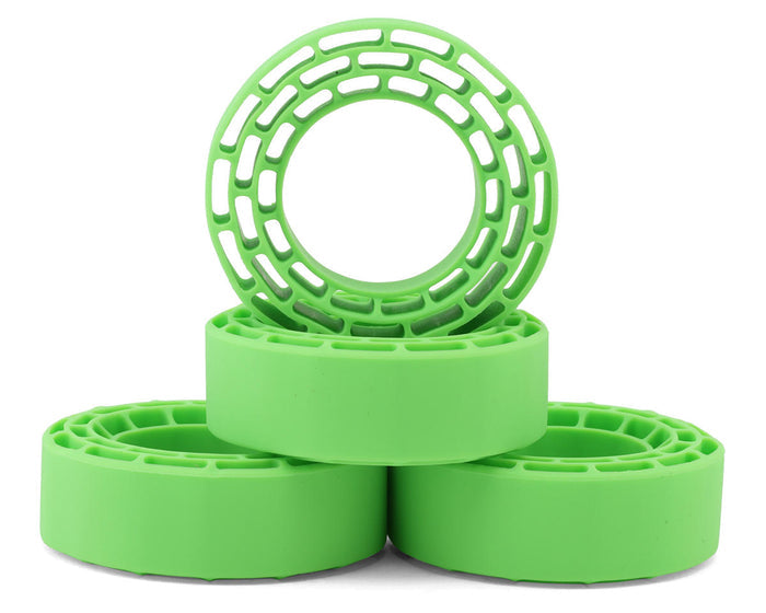 INJYQT-1320-1370GN Injora 1.3" Cling On Micro Rock Crawler Tires Combo (4) (70mm OD) (S5) w/Soft Silicone Rubber Inserts