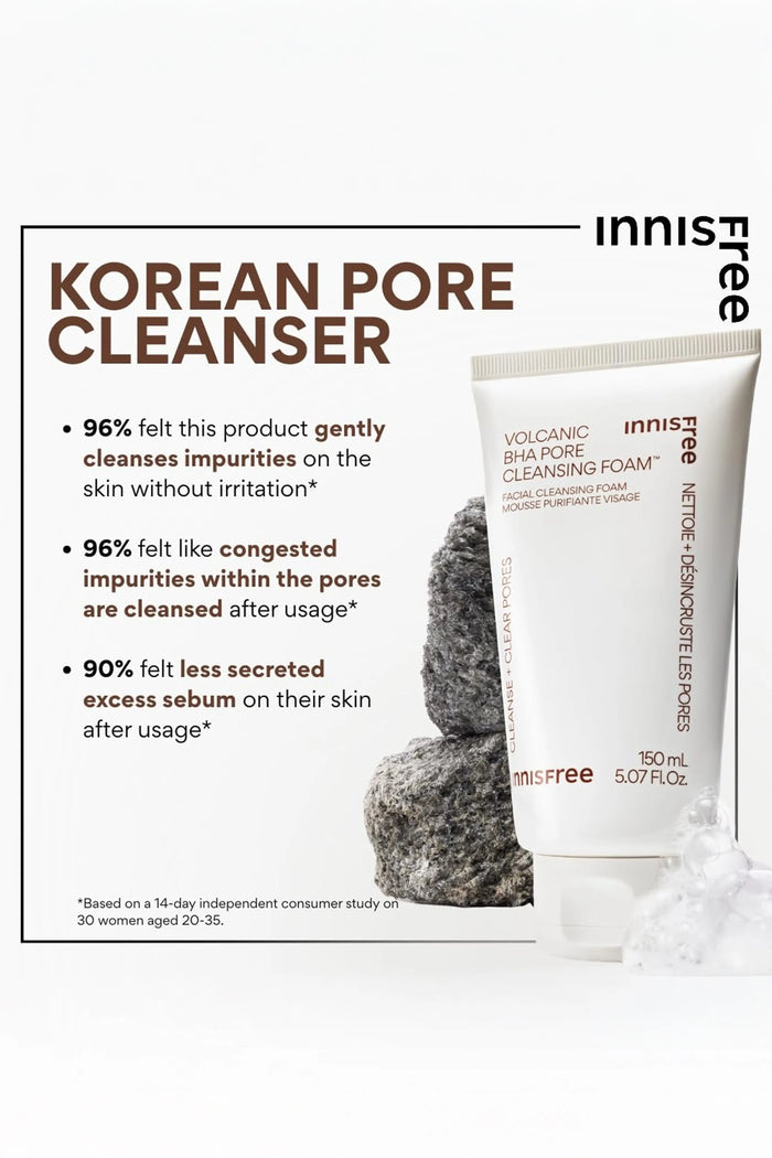 INNISFREE VOLCANIC BHA PORE CLEANSING FOAM (150ml) - BSW BEAUTY CANADA