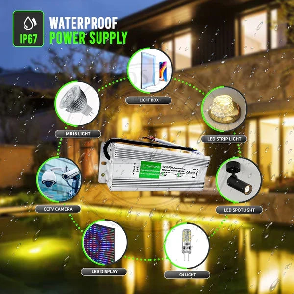 IP67 Waterproof 2/3 Pack DC 12V 100W LED Driver LED Power Supply Transformer~5482
