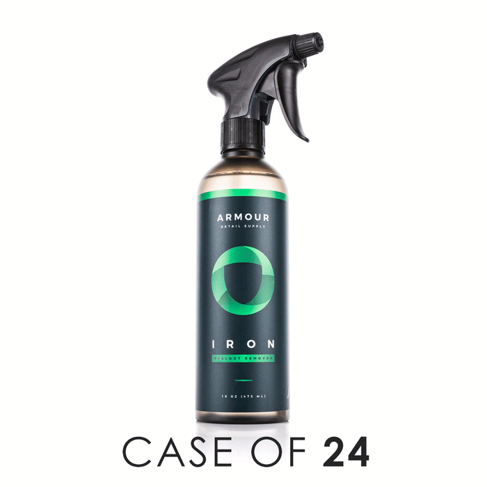 A spray bottle of armour Iron on a white background with the text 'Case of 24'.