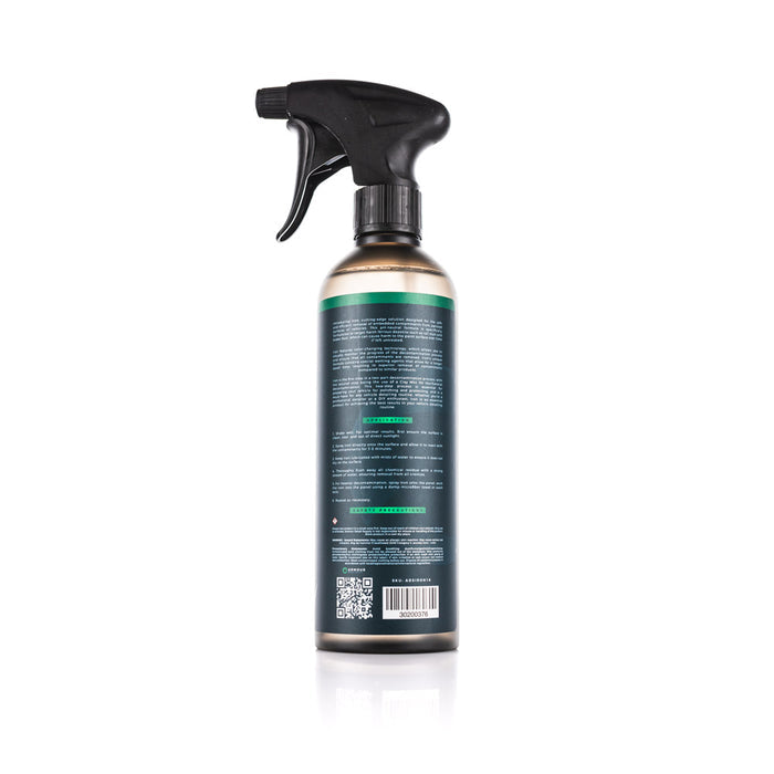 The back of a spray bottle of Armour Iron on a white background.