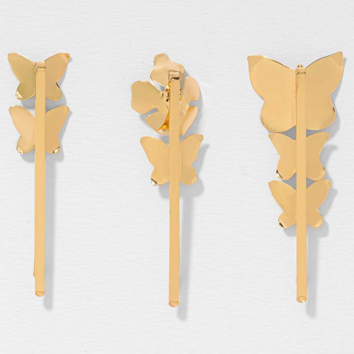 Ivy Hair Pins - Set of 3 - Gold