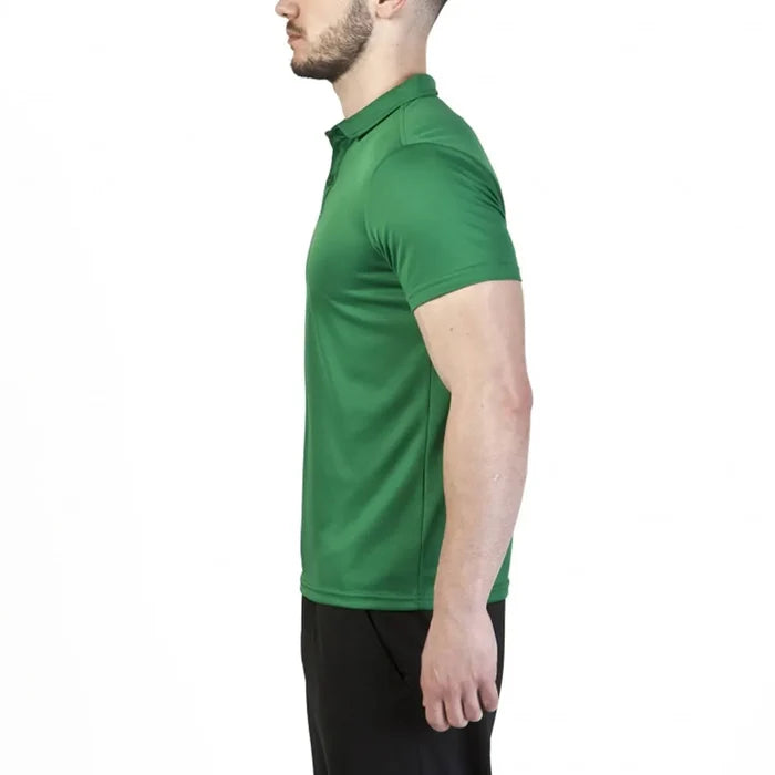 Green Joma Boys Hobby Polo Shirt made of soft cotton, featuring a classic collar and short sleeves.