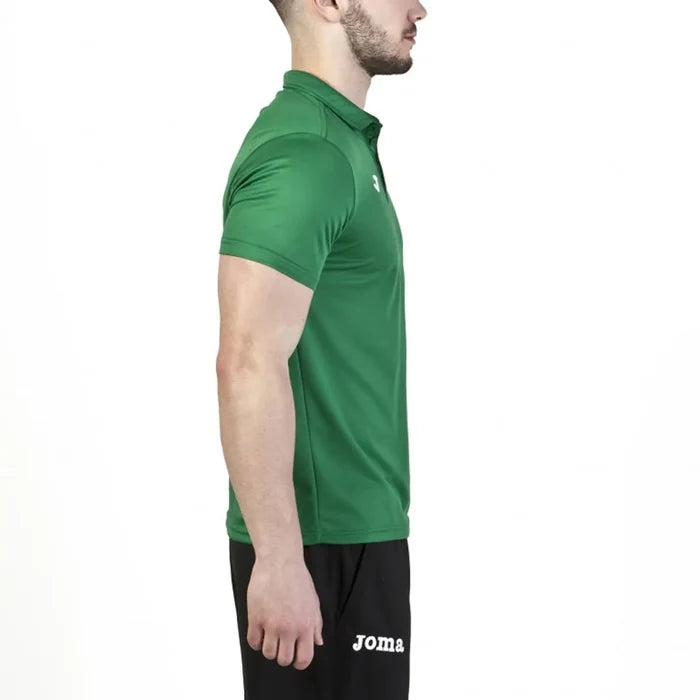 Green Joma Boys Hobby Polo Shirt, a casual T-shirt and polo style for boys, shown in a comfortable fit.