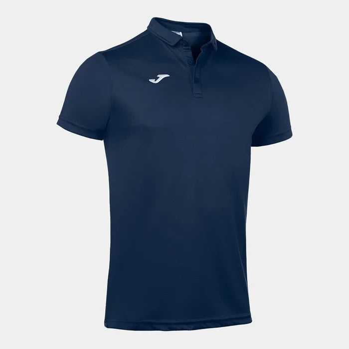 Joma men's navy Hobby polo shirt, casual short-sleeve T-shirt with collar and button placket, made of comfortable fabric.