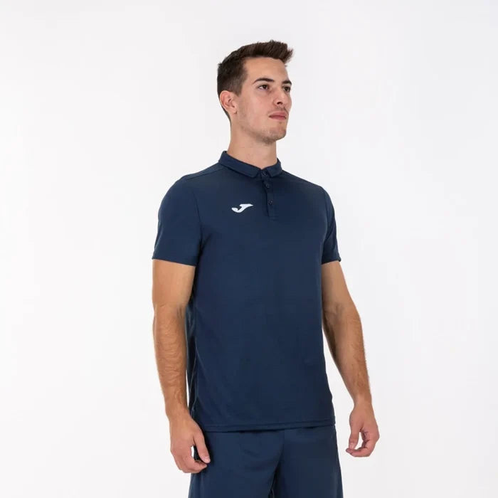 Navy Joma men's Hobby polo shirt, casual short-sleeve T-shirt with a classic collar, made of comfortable fabric.
