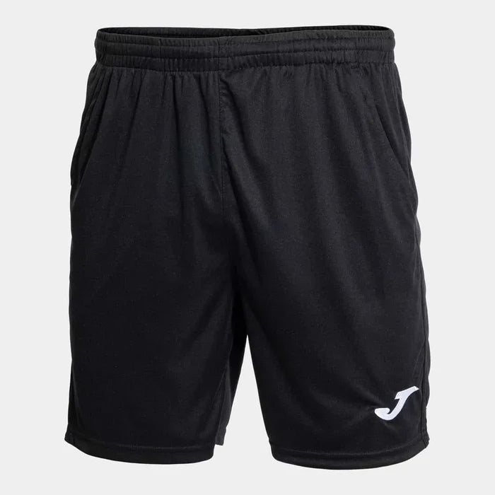 Black Joma Men's Open III Shorts, lightweight athletic shorts with an elastic waistband and sporty design.