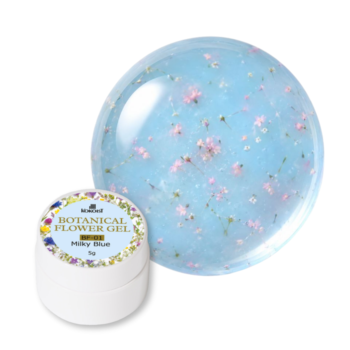 K- Botanical Flower Gel BF-01 Milky Blue