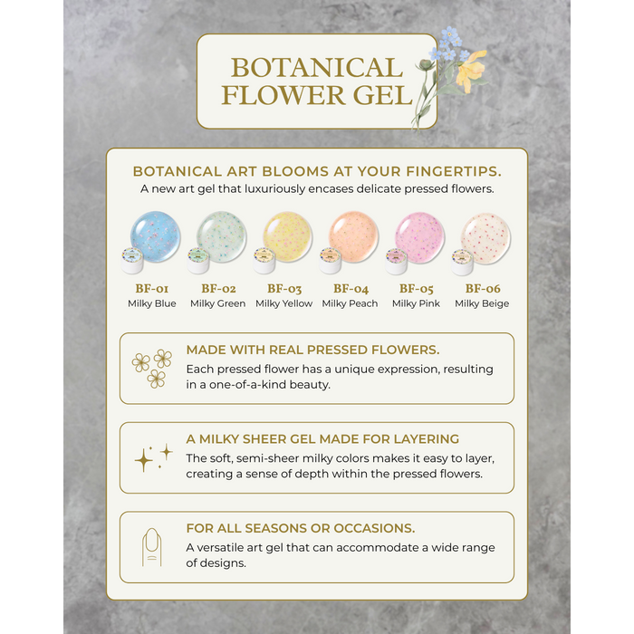 K- Botanical Flower Gel BF-03 Milky Yellow