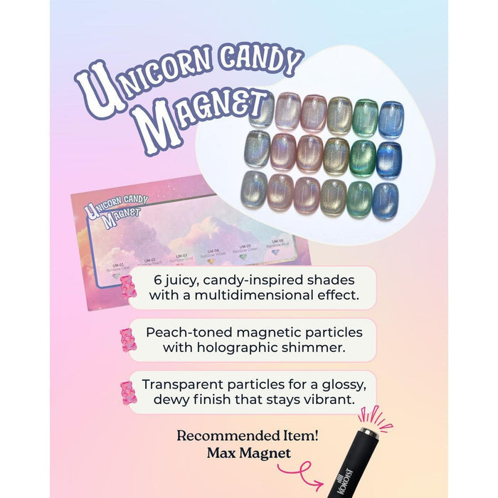 K- Unicorn Candy Magnet Series 6pc Collection
