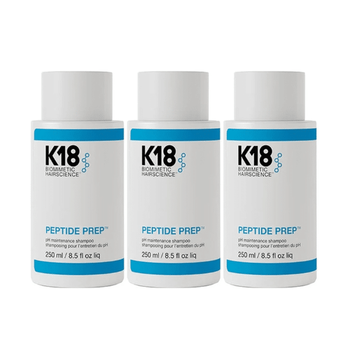 K18 PEPTIDE PREP PH Maintenance Shampoo 250ml 3 Pack Set - Beauty Tribe
