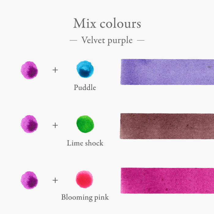 Kakimori Blendable Fountain Pen Ink -Velvet purple