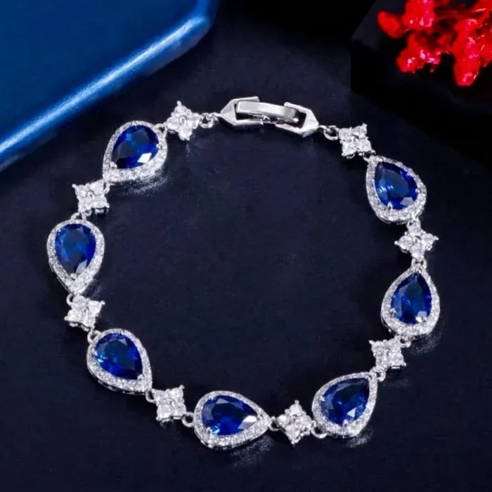 Wedding Jewelry - Cubic Zirconia Bridal Bracelet - Available in Silver, Rose Gold and Yellow Gold