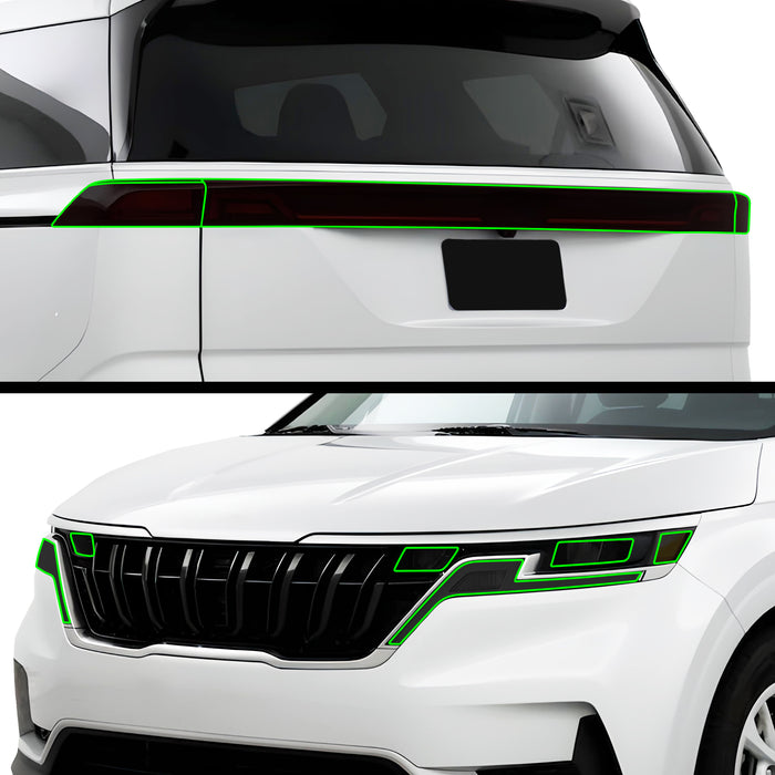 Full Headlight Taillight Precut Smoked PPF Tint Kit Film Overlay Fits Kia Carnival 2022 - 2024 - Bogar Tech Designs