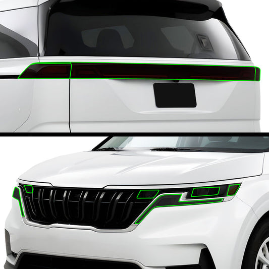 Full Headlight Taillight Precut Smoked PPF Tint Kit Film Overlay Fits Kia Carnival 2022 - 2024 - Bogar Tech Designs